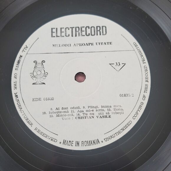 Cristian Vasile Electrecord Romania NM Vinyl Record Lp Romante Melodii Aproape - Picture 6 of 6